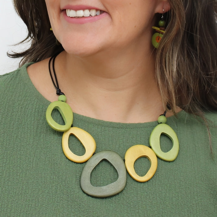 Green Sage Statement Necklace