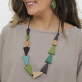 Green Zara Triangle Statement Necklace