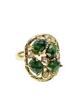 Green Zoisite Gemstone Statement Ring KR004 - FARRA