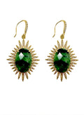 Green Zoisite Statement Earrings KE014 - FARRA