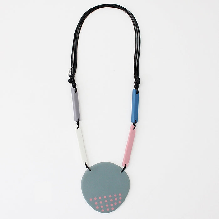 Grey Colsie Pendant Necklace - Sylca Designs - Chunky Jewelry