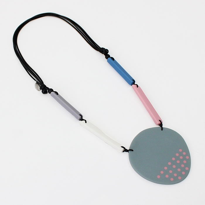 Grey Colsie Pendant Necklace - Sylca Designs - Chunky Jewelry
