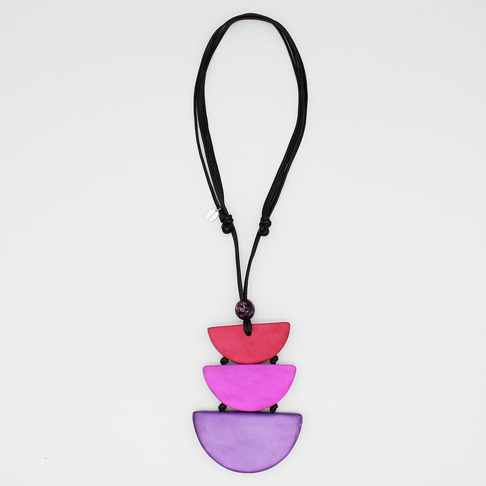 Half Moon Rosa Pendant - Sylca Designs - Chunky Jewelry