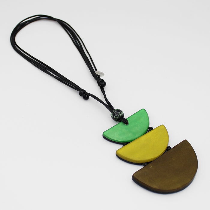 Half Moon Verde Pendant - Sylca Designs - Chunky Jewelry