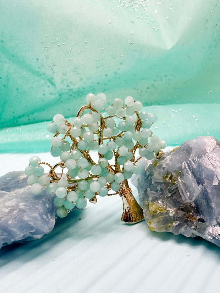 Handcrafted Amazonite Tree Brooch LP004 - FARRA
