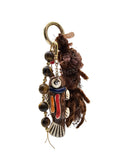 Handcrafted Ceramic Fish With Tiger eye Stone & Tassel Bag Charm