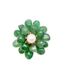 Handcrafted Flower Shaped Aventurine Brooch