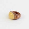 Handcrafted Natural Wood Ring by Sylca - Sylca Designs - Chunky Jewelry