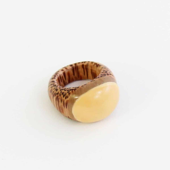 Handcrafted Natural Wood Ring by Sylca - Sylca Designs - Chunky Jewelry