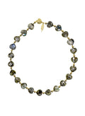 Heart-Shaped Labradorite Choker Necklace LN075 - FARRA