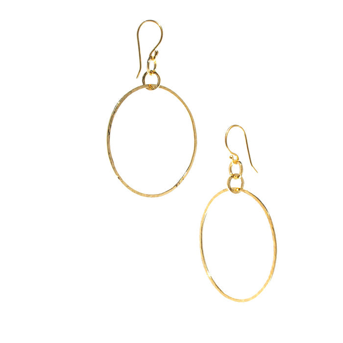 Hoop Treasure Earrings Gold crafted in premium gold vermeil over 925 sterling silver with coastal-inspired hoop design.