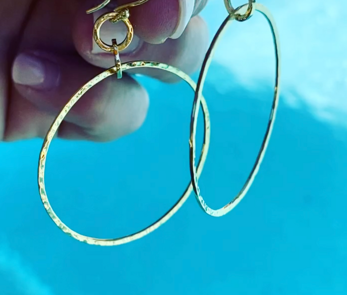 gold hoop earrings