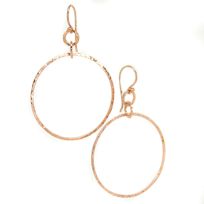 Hoop Treasure Earrings Rose Gold Vermeil