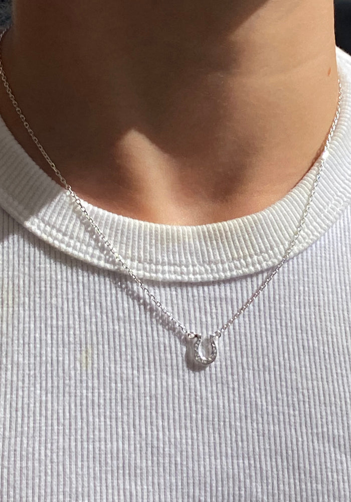 Horseshoe Necklace Silver | Dainty Sterling Silver Animal Inspired Necklace Australia