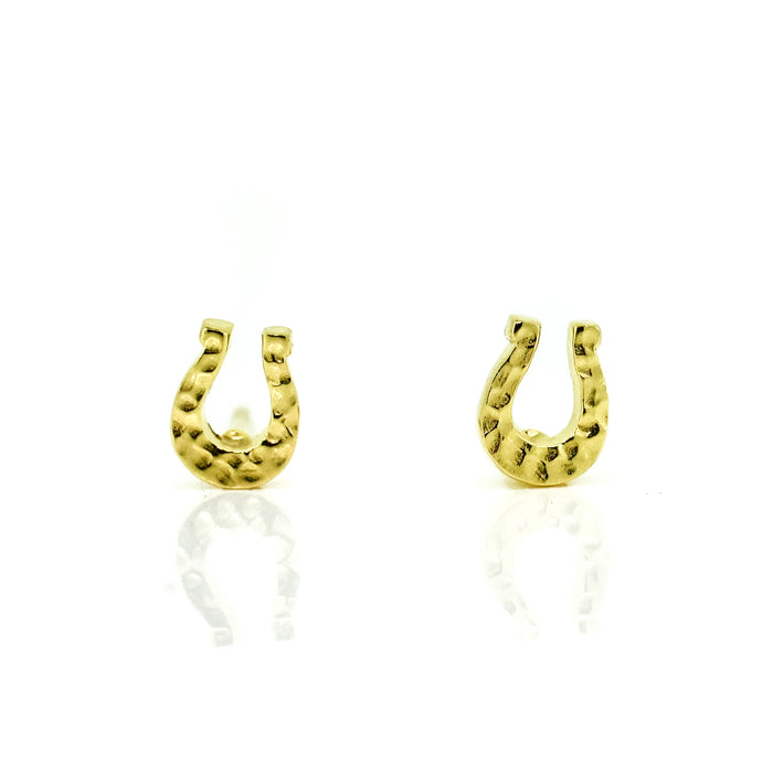 gold horseshoe studs