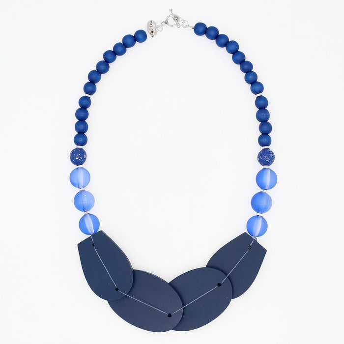 Indigo Bloom Statement Necklace
