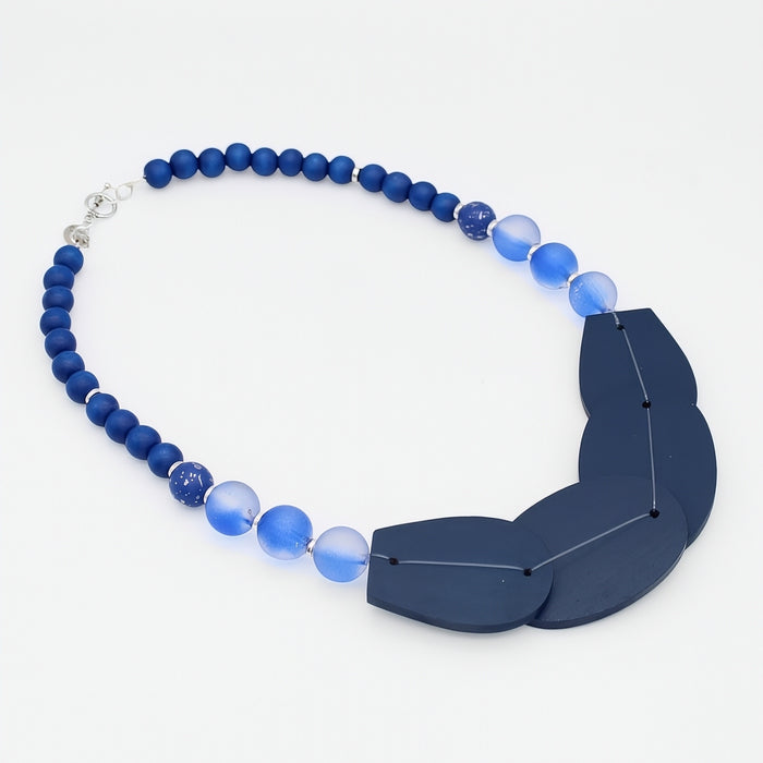 Indigo Bloom Statement Necklace