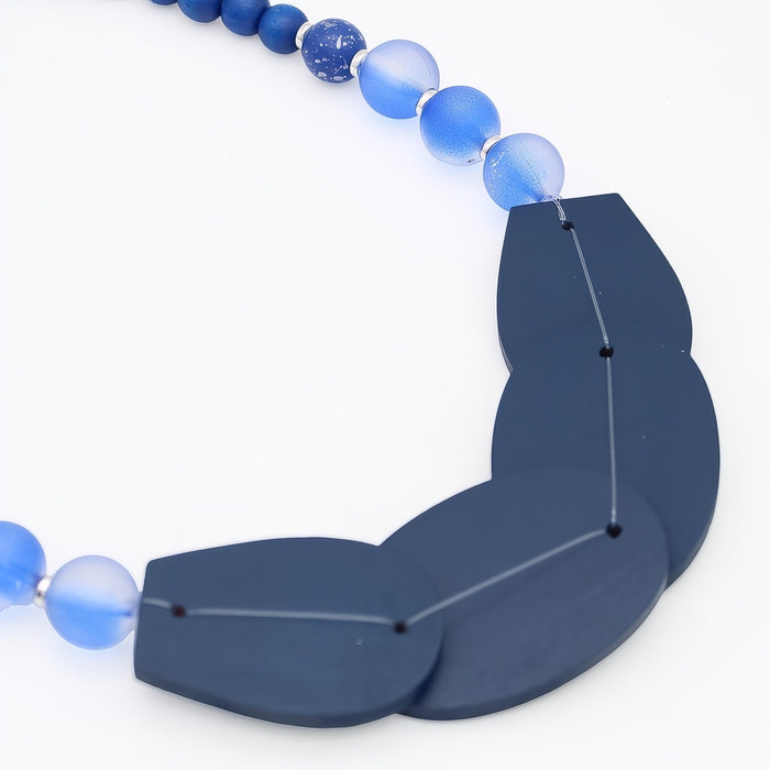 Indigo Bloom Statement Necklace