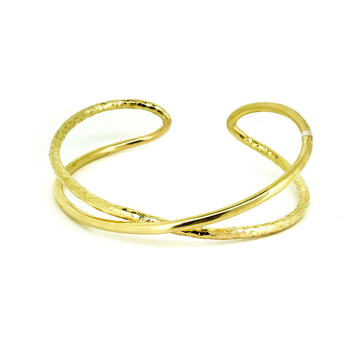 Infinity Cuff Gold crafted in gold vermeil over 925 sterling silver with flowing open cuff design