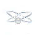 Infinity Pearl Ring Sterling Silver