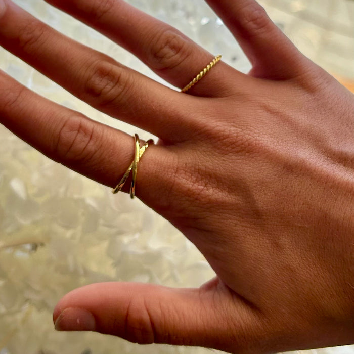 Infinity Ring Gold | Gold Vermeil Infinity Ring Australia