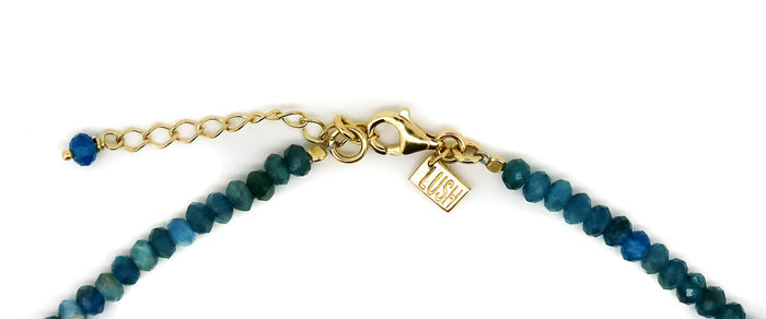 Into the Blue Apatite Pearl Necklace Silver | Apatite Sterling Silver Necklace Australia
