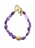 Irregular Amethyst Minimalist Bracelet SB005