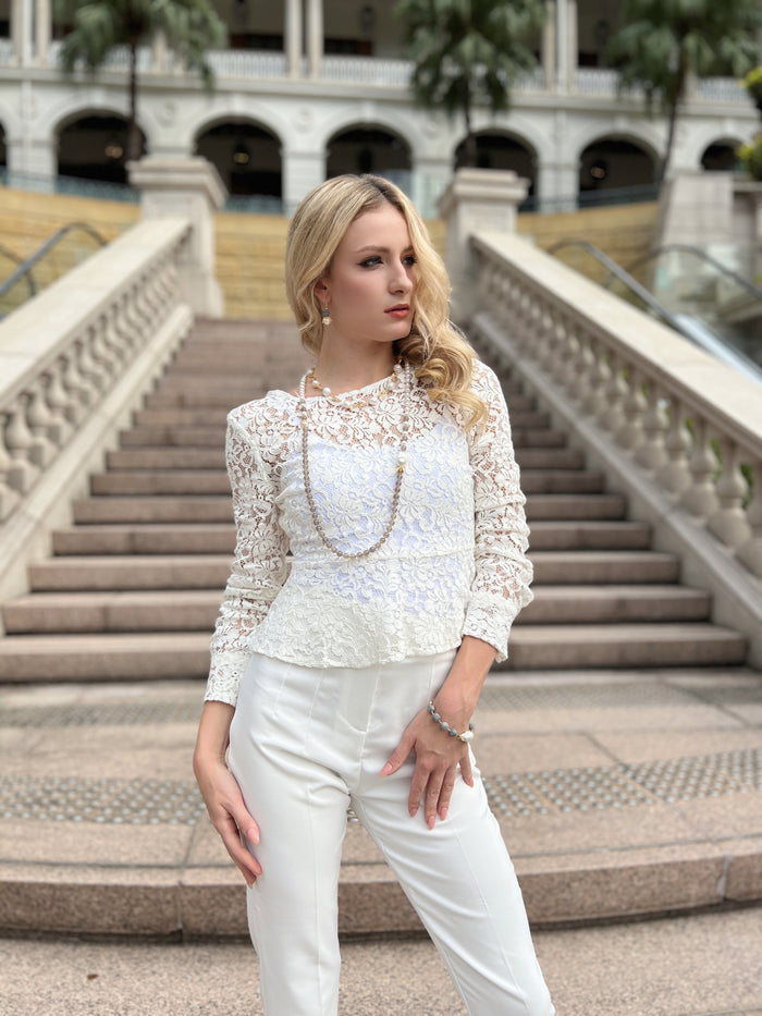 Irregular Freshwater Pearls Chain Necklace HN024 - FARRA