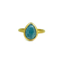 gold larimar ring