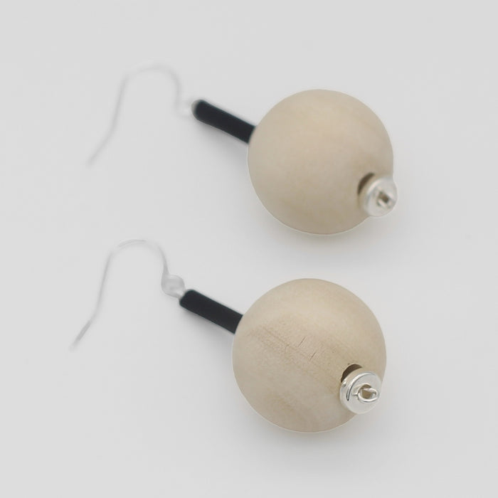Ivory Ball Drop Earring - Sylca Designs - Chunky Jewelry