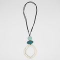 Ivory Curved Circle Pendant - Sylca Designs - Chunky Jewelry