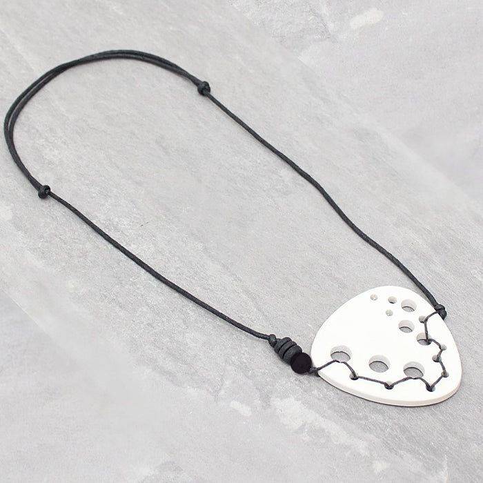 Ivory Dakota Geometric Pendant Necklace - Sylca Designs - Chunky Jewelry