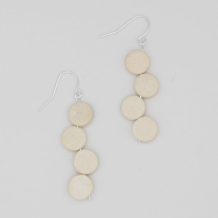 Ivory Eva Dangle Earrings - Sylca Designs - Chunky Jewelry