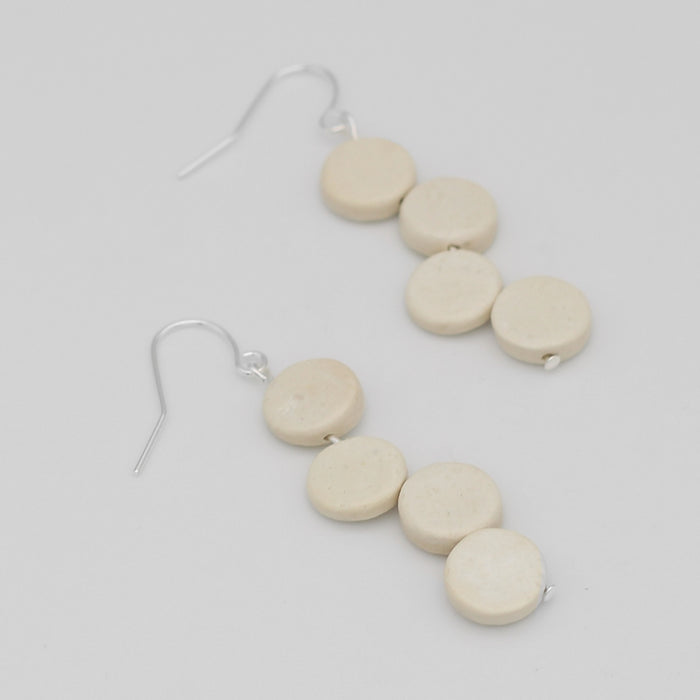Ivory Eva Dangle Earrings - Sylca Designs - Chunky Jewelry