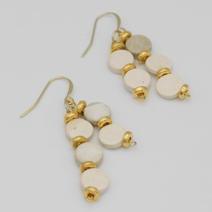 Ivory Nicole Dangle Earring - Sylca Designs - Chunky Jewelry