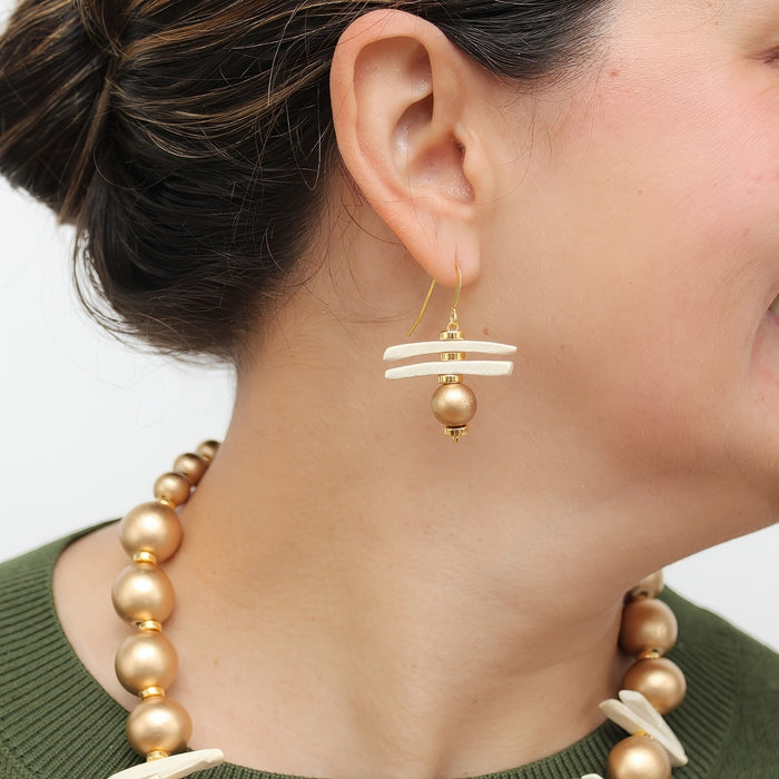 Ivory Skylar Coastal Aura Earrings - Sylca Designs - Chunky Jewelry