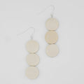 Ivory Triple Bead Kira Earring - Sylca Designs - Chunky Jewelry