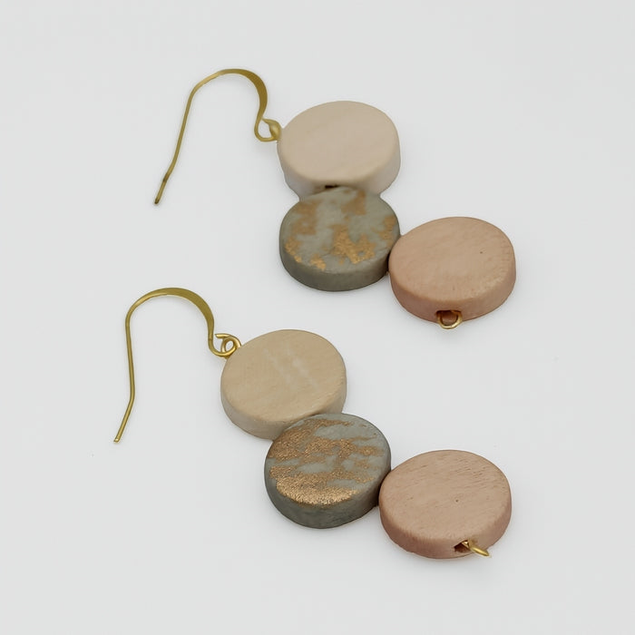 Ivory Triple Stacked Earring - Sylca Designs - Chunky Jewelry