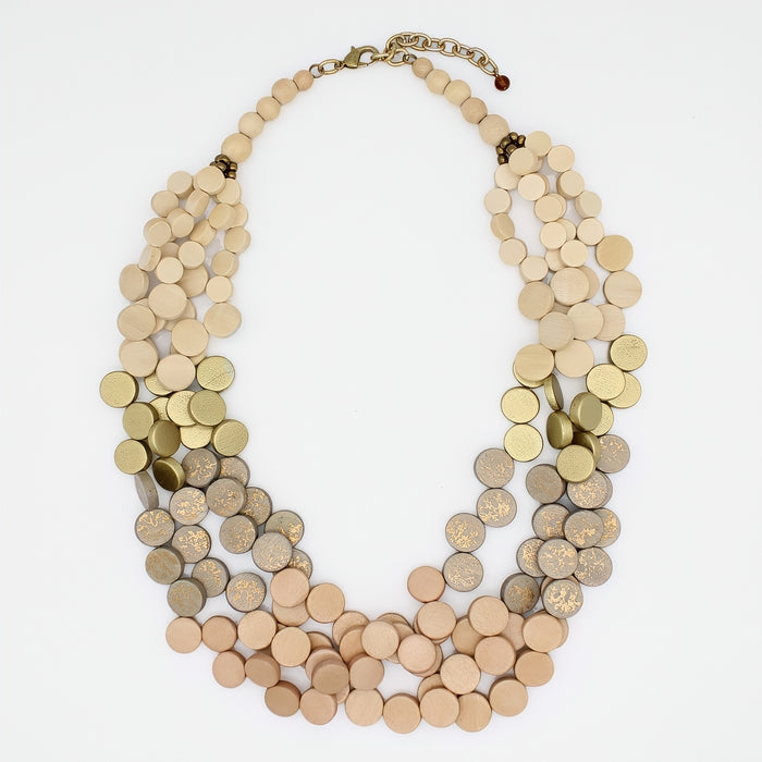 Ivory Vivian Multi-Strand Necklace - Sylca Designs - Chunky Jewelry