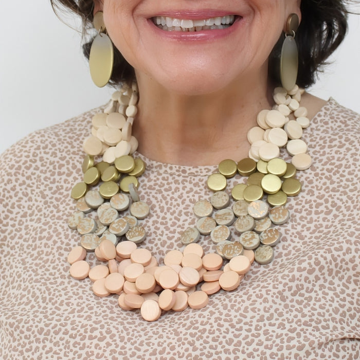 Ivory Vivian Multi-Strand Necklace - Sylca Designs - Chunky Jewelry