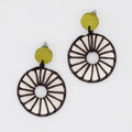 Ivory Wrapped Bead Riu Earrings - Sylca Designs - Chunky Jewelry