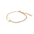 Rose gold vermeil keshi pearl bracelet on wrist with 12mm freshwater pearl Broome Australian jewellery