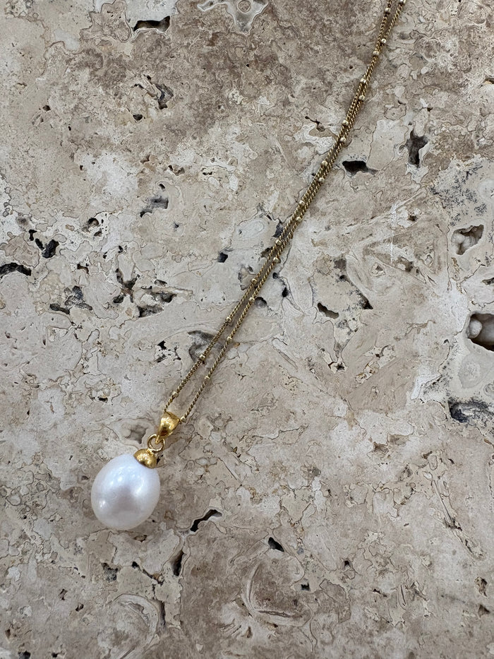 Keshi Pearl Gold Pendant | Gold Vermeil Freshwater Keshi Pearl Pendant