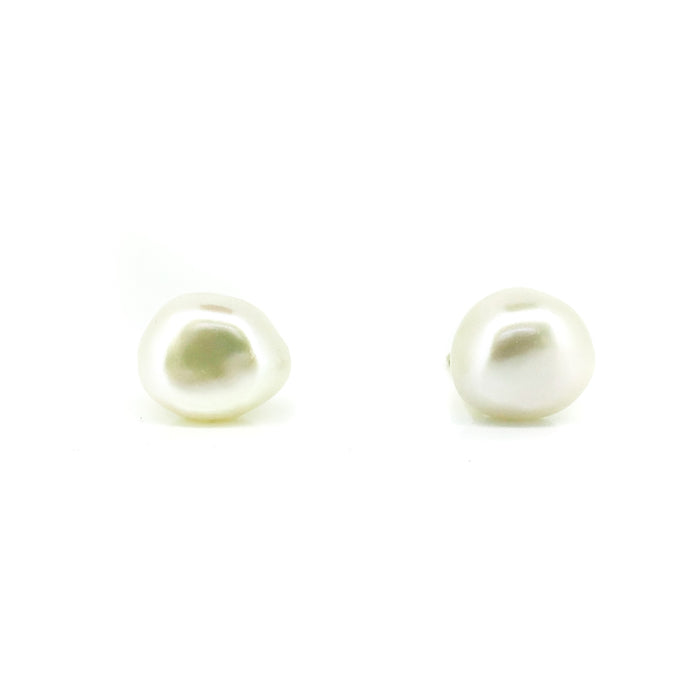 Pair of pearl earrings on a white background