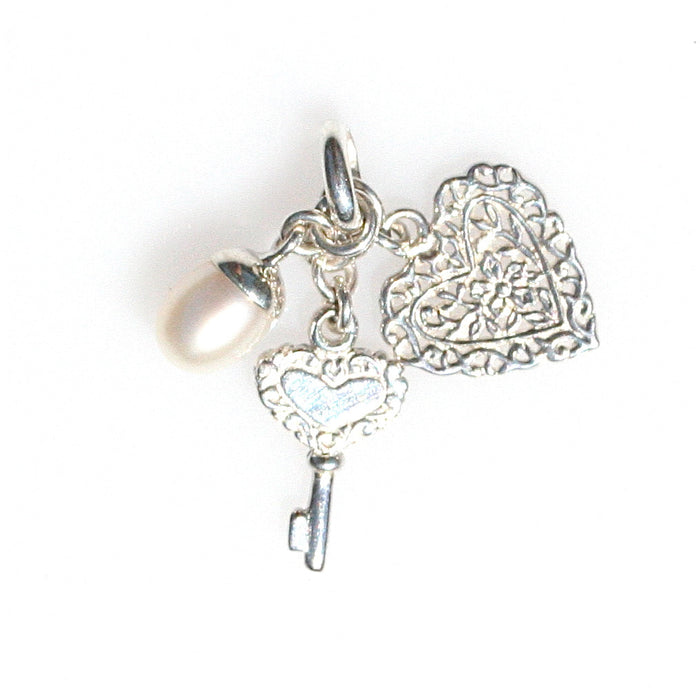 Key to My Heart Pearl Charm