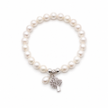 Kimberley Boab Pearl Stretch Bracelet with genuine freshwater pearls and sterling silver Boab tree charm inspired by the Kimberley region of Western Australia.