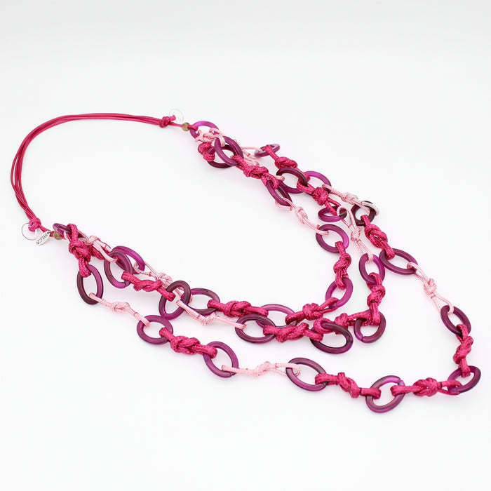 Knotted Fuchsia Sienna Necklace