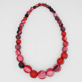 Kori Red and Black Beaded Necklace - Sylca Designs - Chunky Jewelry