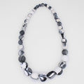 Kori White and Black Beaded Necklace - Sylca Designs - Chunky Jewelry