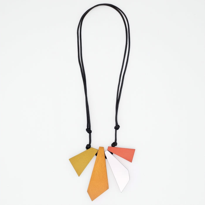 Kyla Trapezoid Orange Necklace
